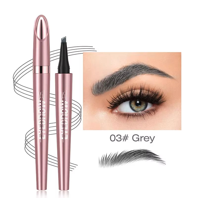 3pcs Waterproof Microblading Eyebrow Pencil Set- 4 Tips for Realistic Hair Strokes