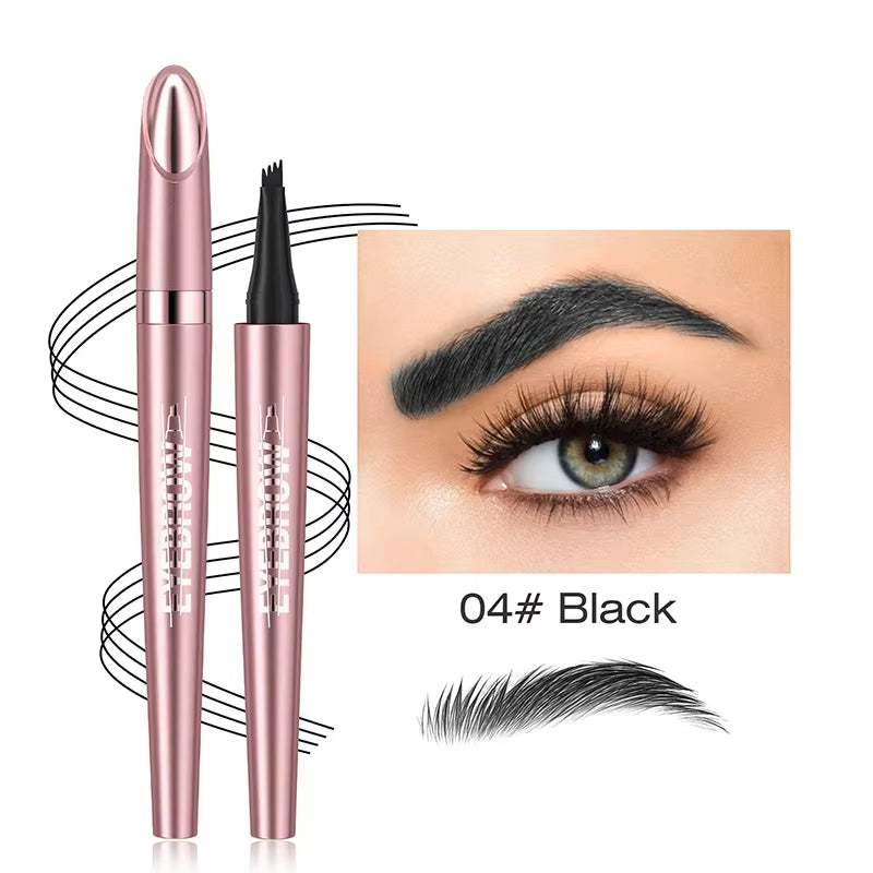 3pcs Waterproof Microblading Eyebrow Pencil Set- 4 Tips for Realistic Hair Strokes