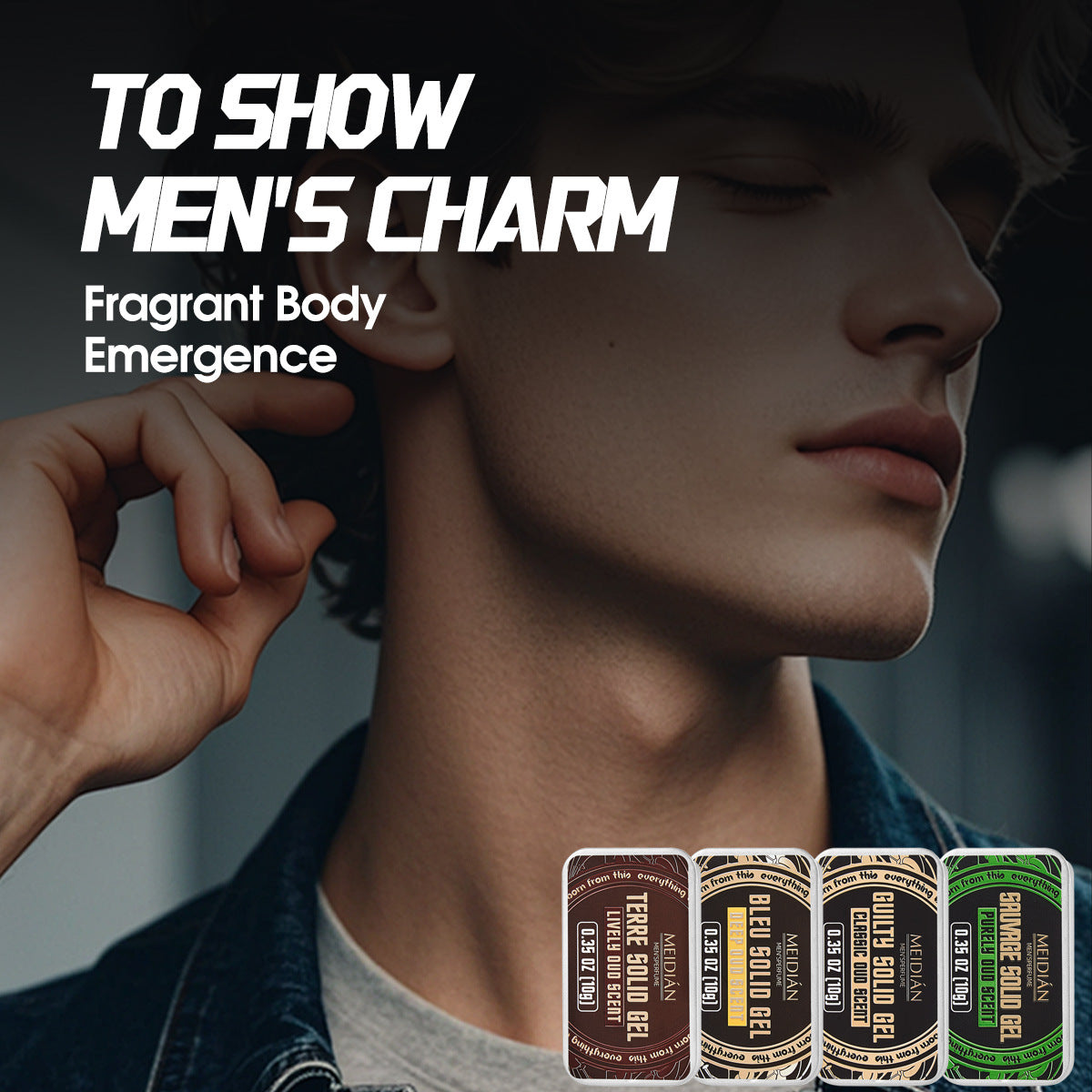 4-Pack Solid Cologne Set for Men - Travel-Friendly Scent Collection, Classic & Masculine Gift