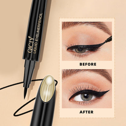 Natural Color-Boosting Black Eyeliner Pencil - Waterproof, 24hr Smudge-proof for Sensitive Eye