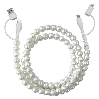 Adorable Pearl Bead USB-C to USB-C Fast Charging Cable (1m)