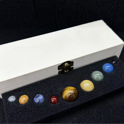 Runyangshi Nine Planets Solar System Model Crystal Ball - Space Home Desk Decoration