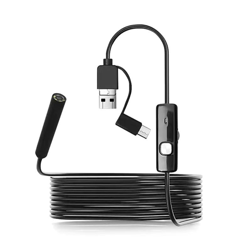5.5mm Super Thin Endoscope Camera with 5M Flexible Cable & 6 Adjustable LED Lights