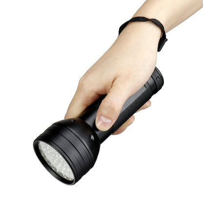 51-LED UV Purple Light Flashlight — Scorpion Detector, Counterfeit Currency Verifier, and Curing Light