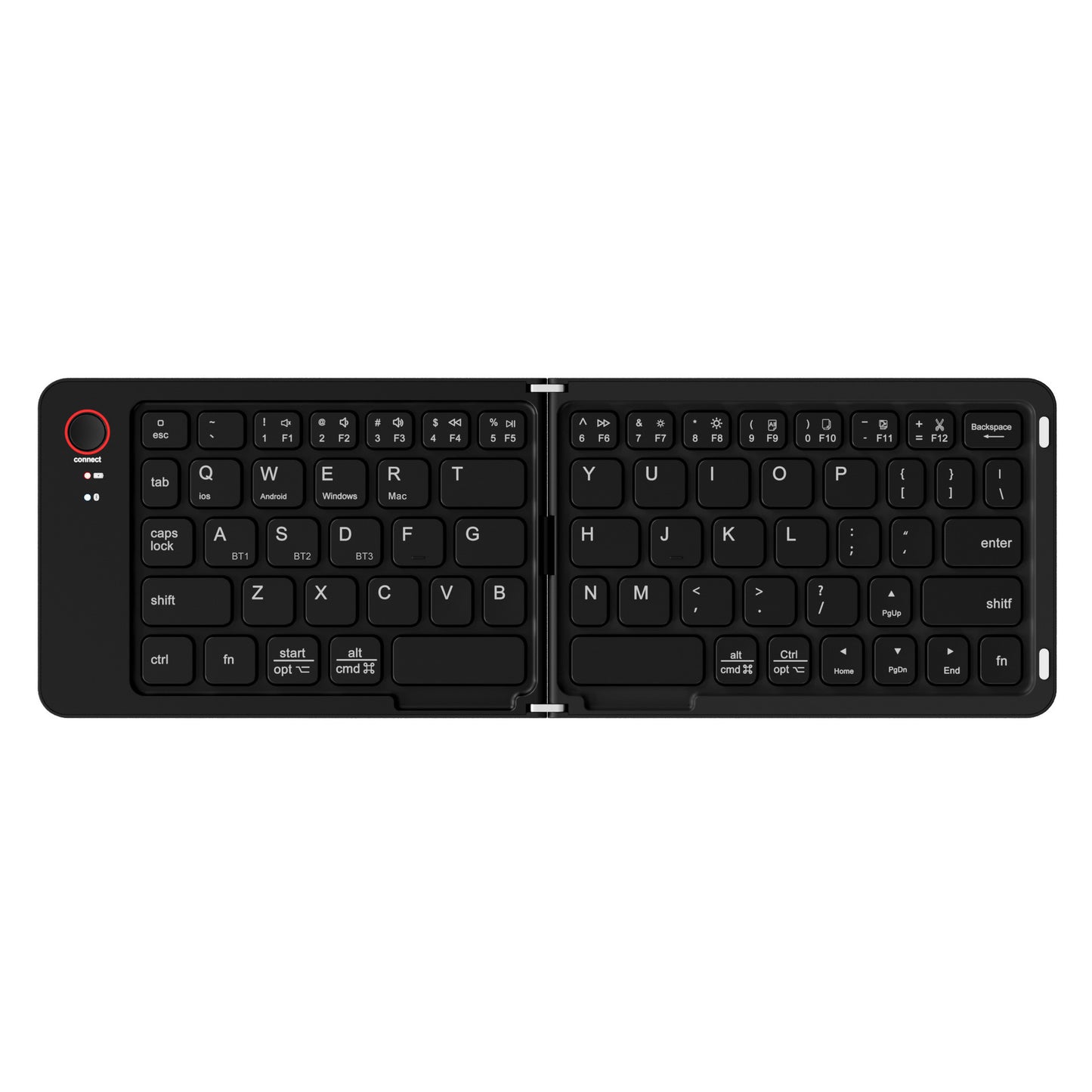 Portable Wireless Mini Foldable Bluetooth Keyboard , Ultra-Slim Aluminum Travel Folding Keyboards