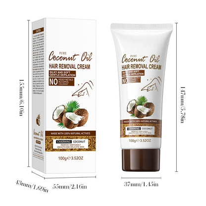 Coconut Oil Hair Removal Cream, Sensitive Skin Hair Removal Cream for Women & Men