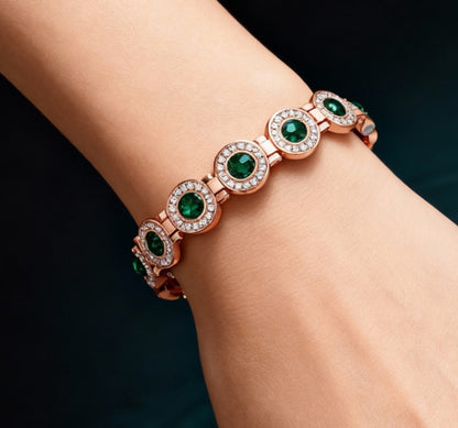 Magnetic Bracelet for Women 4X Ultra Strength Magnetic Bracelet with Dazzling Austrian Cut Crystals Stone