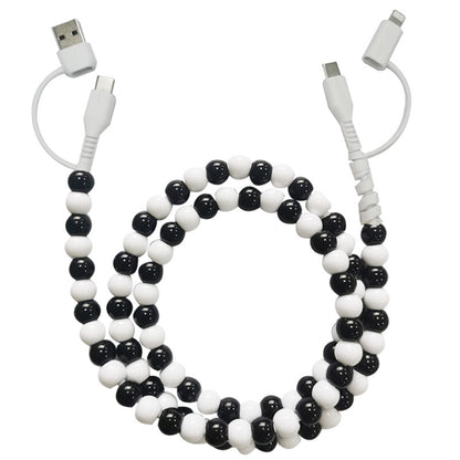 Adorable Pearl Bead USB-C to USB-C Fast Charging Cable (1m)