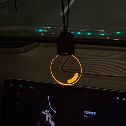 2D Bulbs Mini Car Charm for Vehicle Interior - Acrylic Board Ambient Ornament LED Lamp