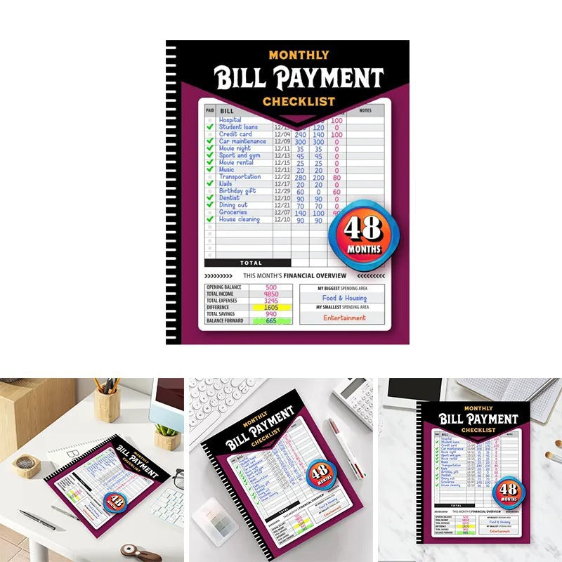 Monthly Bill Payment Checklist: Bill Tracker Notebook