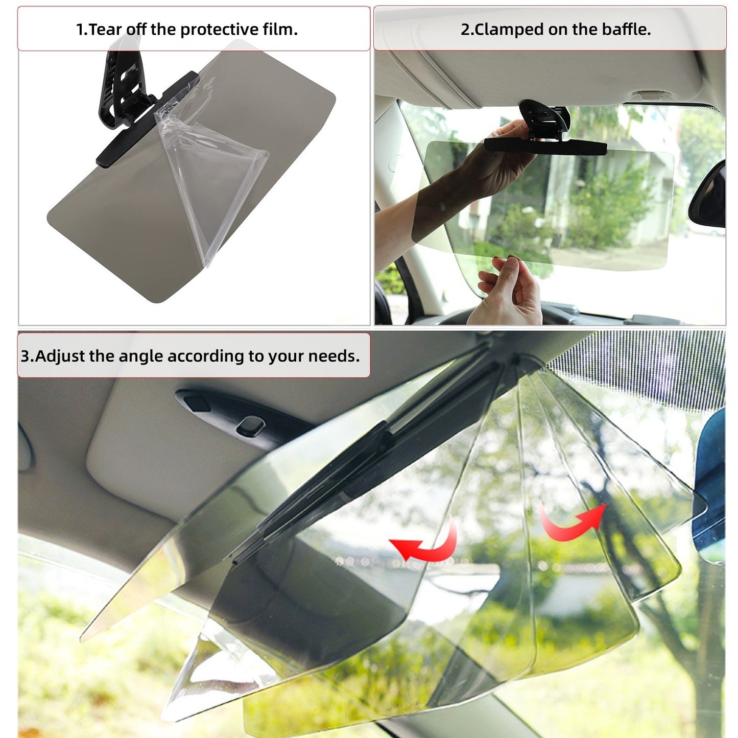 Sun Visor For Car Universal Anti-Glare Polarized Car Visor Extension Sun Blocker