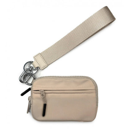 Zippered Wristlet Wallet with ID Window, 8+ Card Slots, Lipstick Holder, Detachable Strap & Keychain
