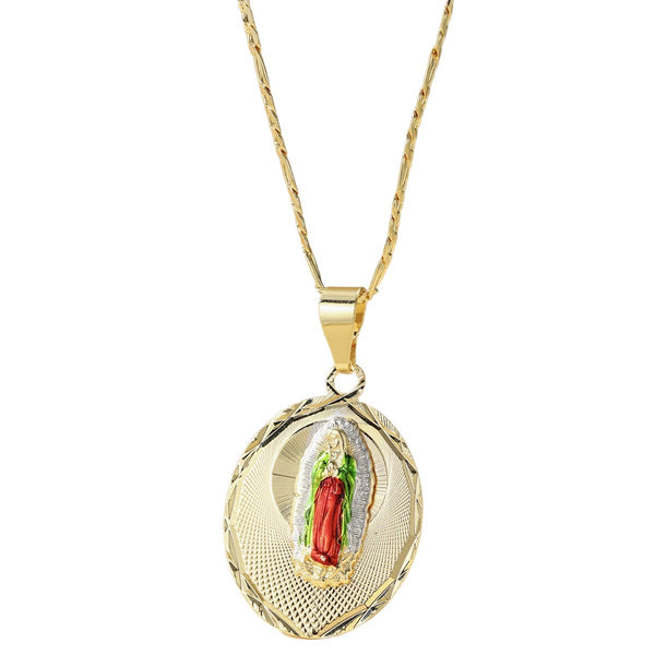 Virgin Mary Guadalupe Pendant Necklace Charm for Women and Girls
