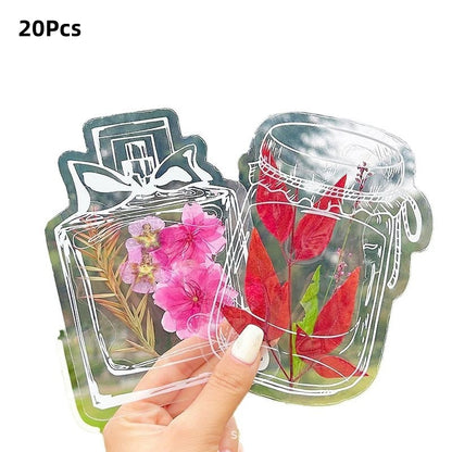 20Pcs Transparent Bookmarks for Dried Flowers, DIY Gifts Bookmarks