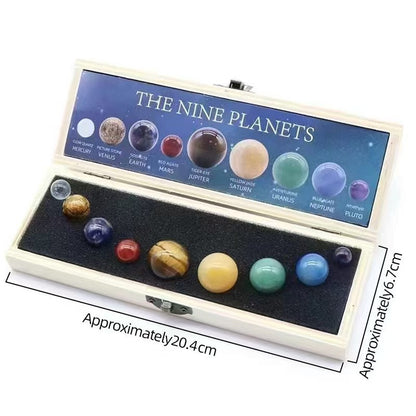 Runyangshi Nine Planets Solar System Model Crystal Ball - Space Home Desk Decoration