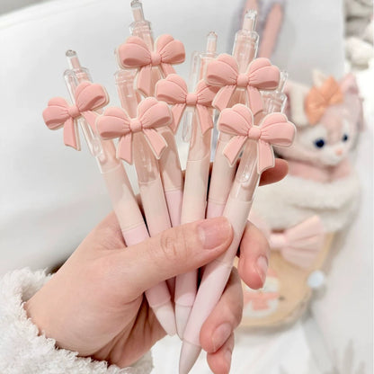6pcs Pink Bow Party Ballpoint Pens High Quality