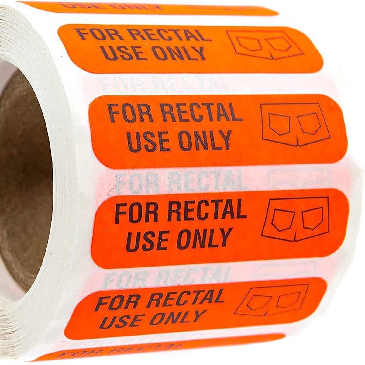 For Rectal Use Only Stickers - 500pcs, 0.5" x 1.5" Glossy Paper Labels with Permanent Adhesive for Medical Use, Office Pranks, Parties & Personal Organization