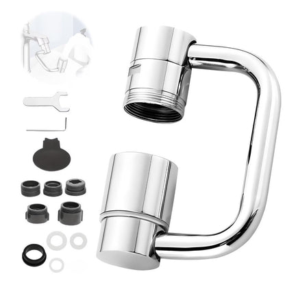 Universal Sink Faucet 360° Rotatable Faucet Aerator Extension,  2 Modes Adjustable U Shaped Faucet Extender
