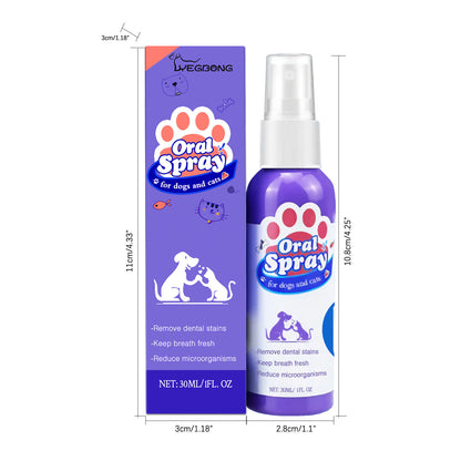Teeth Cleaning Spray for Cats and Dogs, Removes Teeth Stains and Freshens Breath