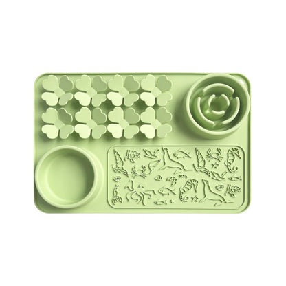 Slow Feeder Bowl Silicone Lick Mat for Dogs & Cats
