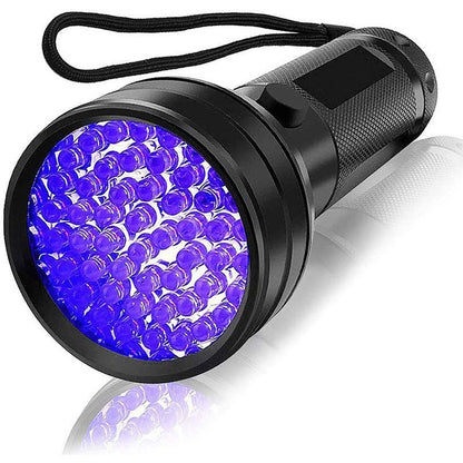 51-LED UV Purple Light Flashlight — Scorpion Detector, Counterfeit Currency Verifier, and Curing Light