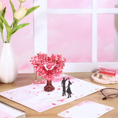 “Love Tree” 3D Pop Up Greeting Card For Couple, Her, Him
