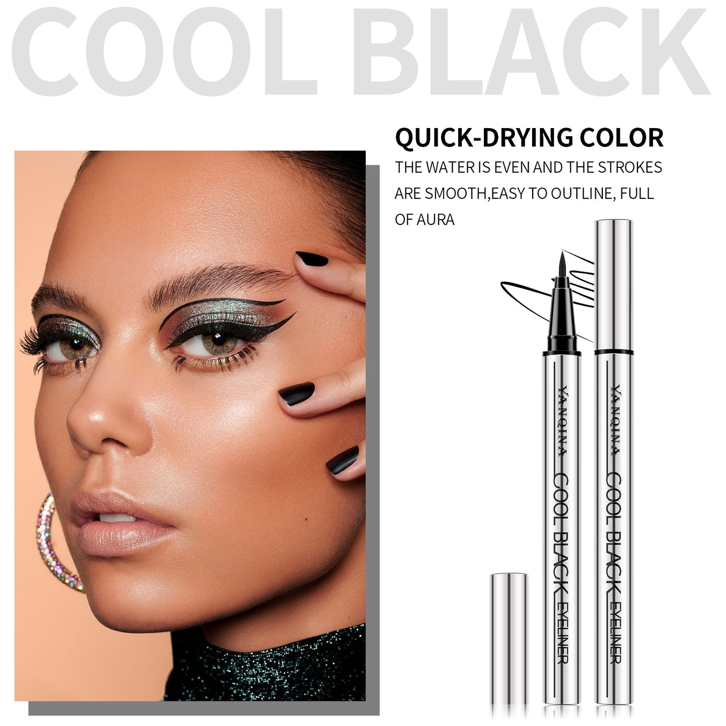 2Pcs Long-Lasting Eyeliner, Waterproof, 24-Hour Smooth Application