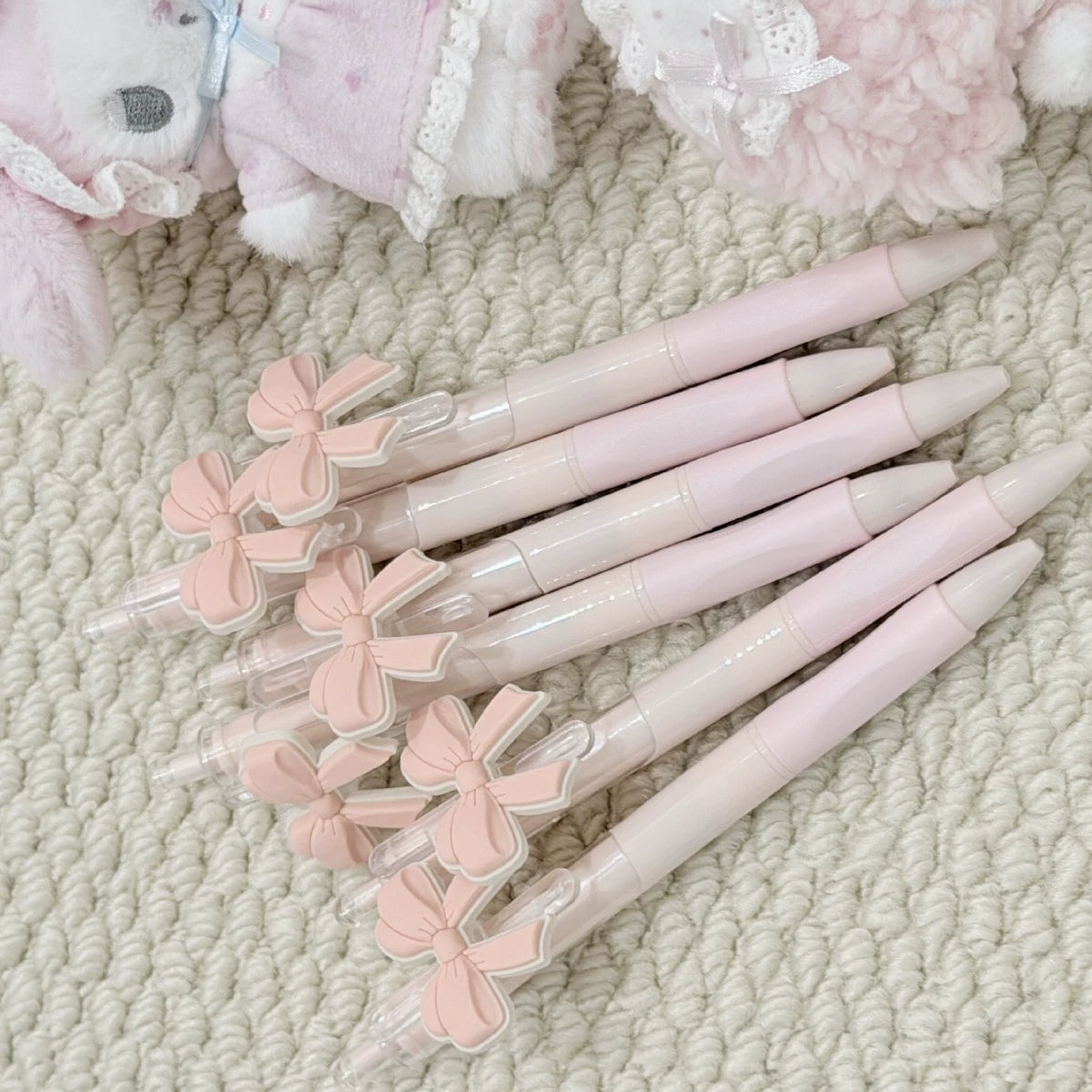 6pcs Pink Bow Party Ballpoint Pens High Quality