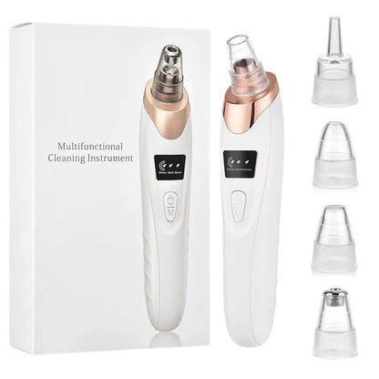 Rechargeable Blackhead Remover, Facial Pore Cleaner With 3 Adjustable Suction Powers, 5 Probes