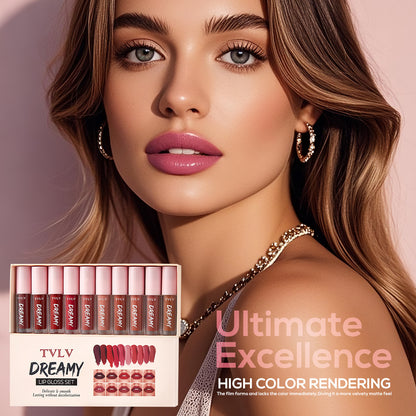 Fashion 10 Pieces/Set Lip Gloss Velvet Lipstick
