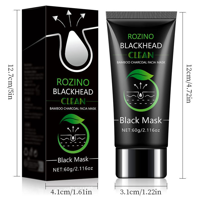 Bamboo Charcoal Blackhead Remover Mask - Peel Off Face Mask for Face & Nose, Deep Cleansing Pore Treatment for Blackheads