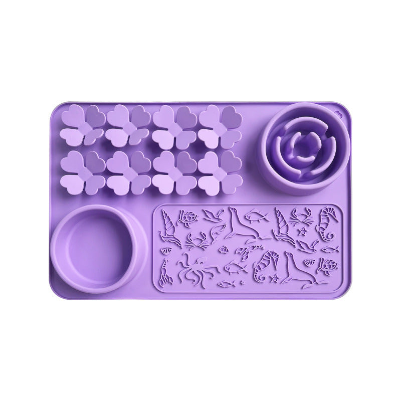 Slow Feeder Bowl Silicone Lick Mat for Dogs & Cats