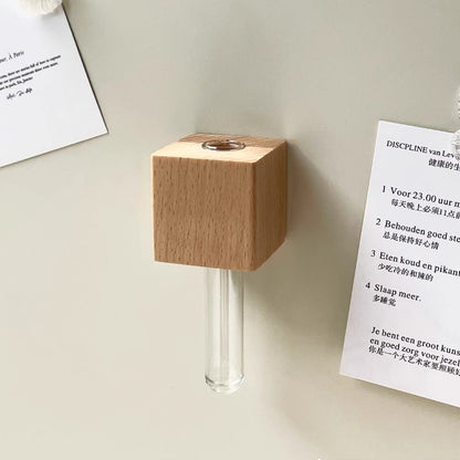 Mini Vase Magnets for Fridge,3D Wall Vase Holders with Test Tube