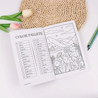 Color by Number for Adults, 2025 Update, Coloring Book, Stress Relief Activity, 8.27 x 5.51 Inches