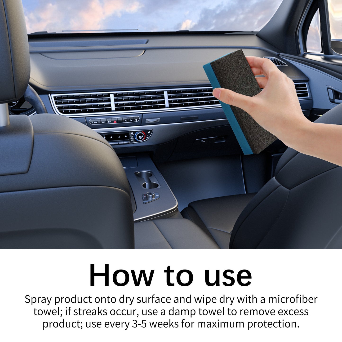 Car Interior Cleaner Set, Long Lasting Super Shine Dressing and Car Interior Detailer Spray