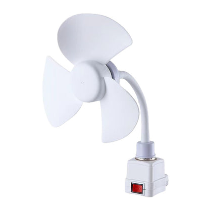 Socket Fan Kit with Plug Adapter – Mini Quiet Electric Fan with Flexible Gooseneck Plug