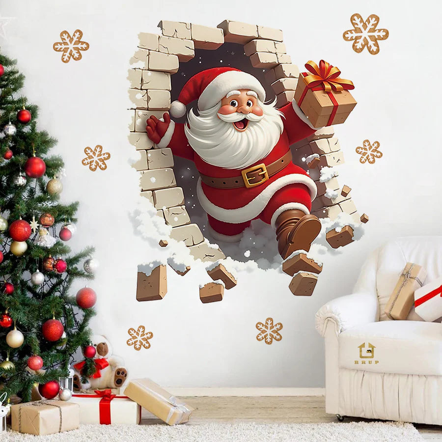 Large Christmas 3D Effect Stickers