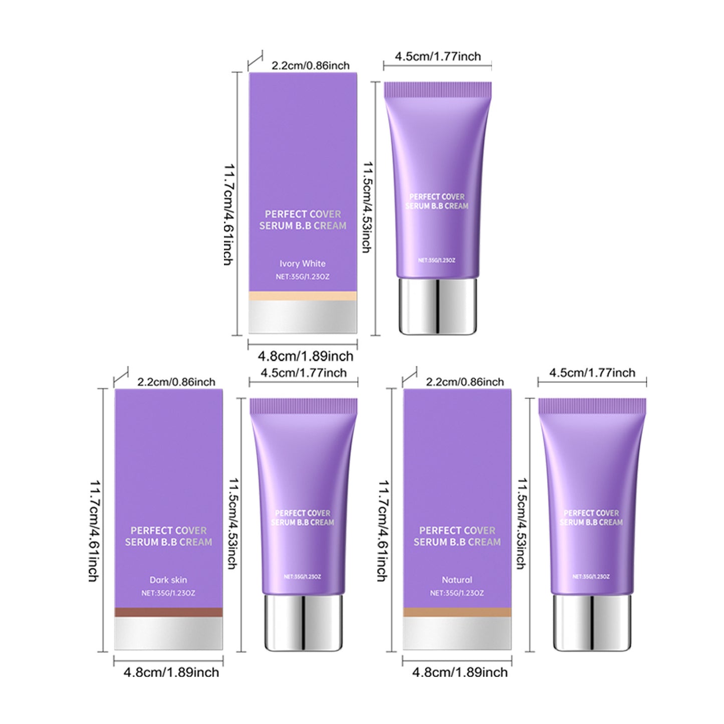 Perfect Cover Serum BB Cream - All-in-One Foundation with Natural, Luminous Finish