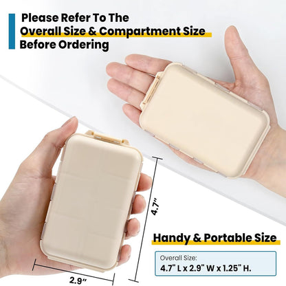 Daily Pill Organizer Moistureproof Medicine Box with 14 Compartments