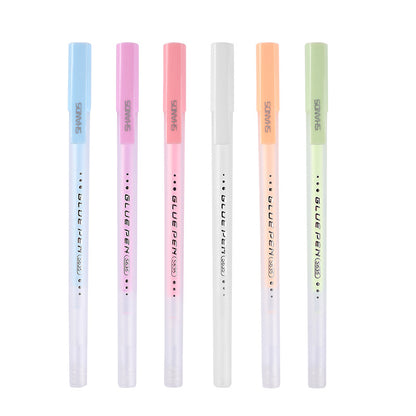 6Pcs Quick Dry Glue Pens, Easy Use Precise Control, Fine Tip Glue Pens for Crafting