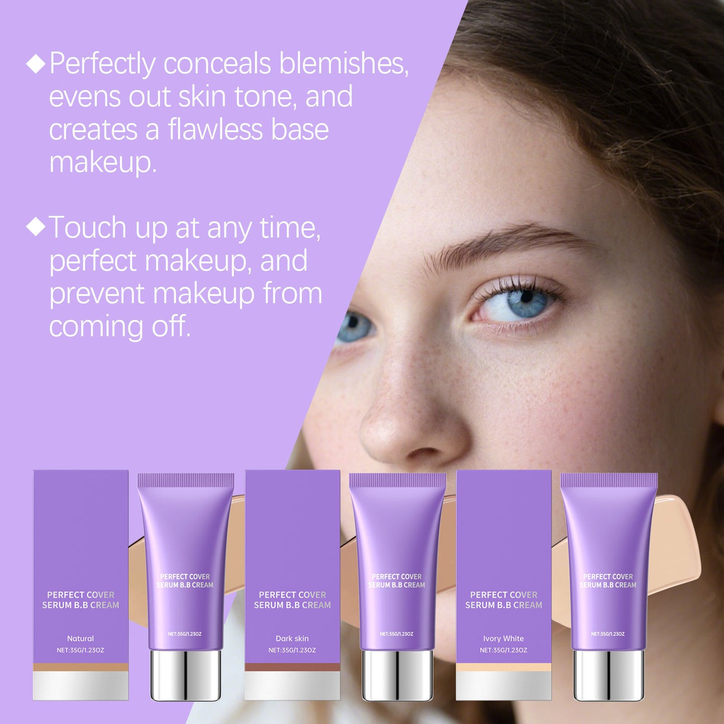 Perfect Cover Serum BB Cream - All-in-One Foundation with Natural, Luminous Finish