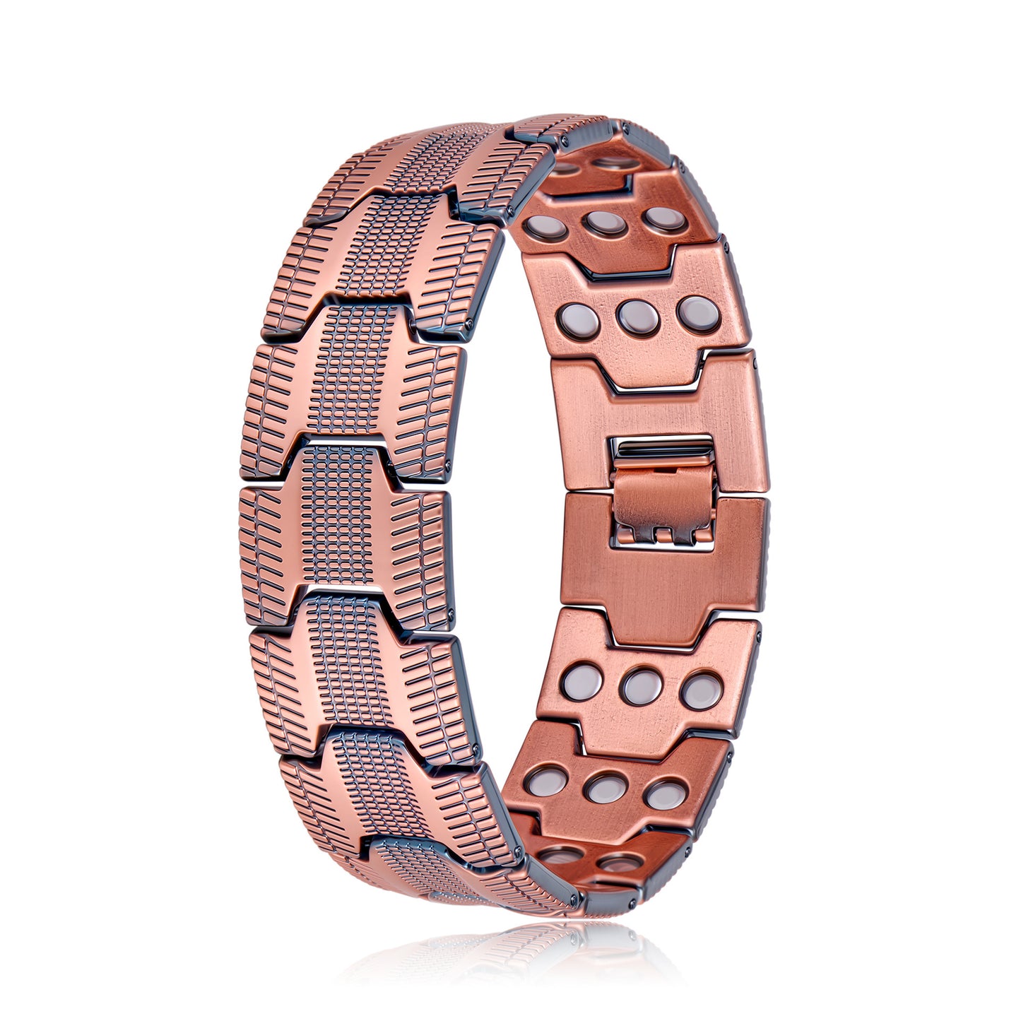 Copper Magnetic Therapy Bracelet for Men 3X Strength with Powerful 3800 Gauss Magnets