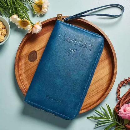 RFID Blocking Passport Holder Travel Wallet