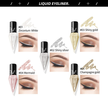 5pcs Diamond Glitter Eyeliner Set - Waterproof, Long-Lasting Sparkle for Eyes