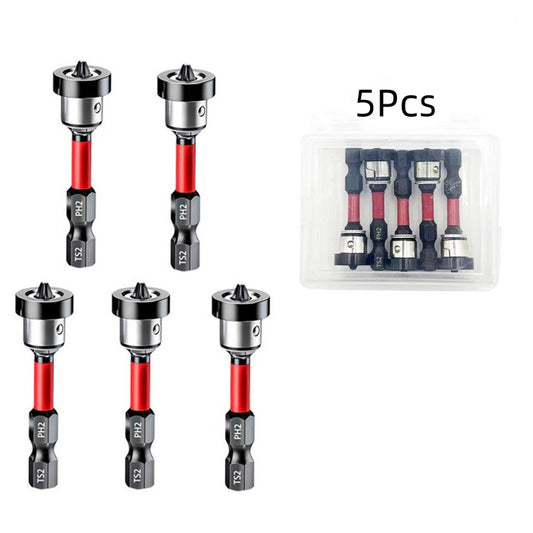 5Pcs Drywall Screw Setter, Magnetic Positioning Screwdriver Bits PH2 Bits, 1/4" Hex Shank Drywall Screw Bit