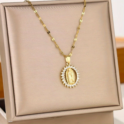 Virgen de Guadalupe Necklace (Mother Mary Pendant)