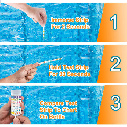 7-in-1 Pool and Spa Test Strips – 50 Quick & Super Accurate Water Testing Strips