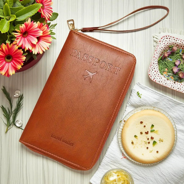 RFID Blocking Passport Holder Travel Wallet