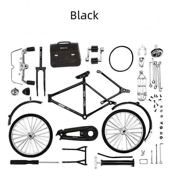 Retro Bicycle Model Miniature Metal Bike Figurine with Air Pump