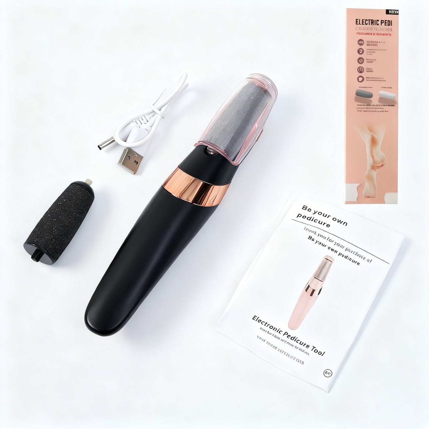 Electric Foot Callus Remover With Two Speed Level & LED Light